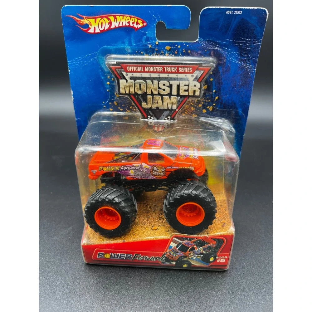 Hot Wheels Monster Jam Power Forward Karl Malone Race Team Orange 1:64 2005 #5